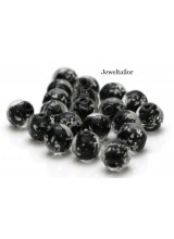 NEW! 20-100 Glow In The Dark Black Lampwork Round Glass Beads 10mm ~ Stylish Jewellery Making